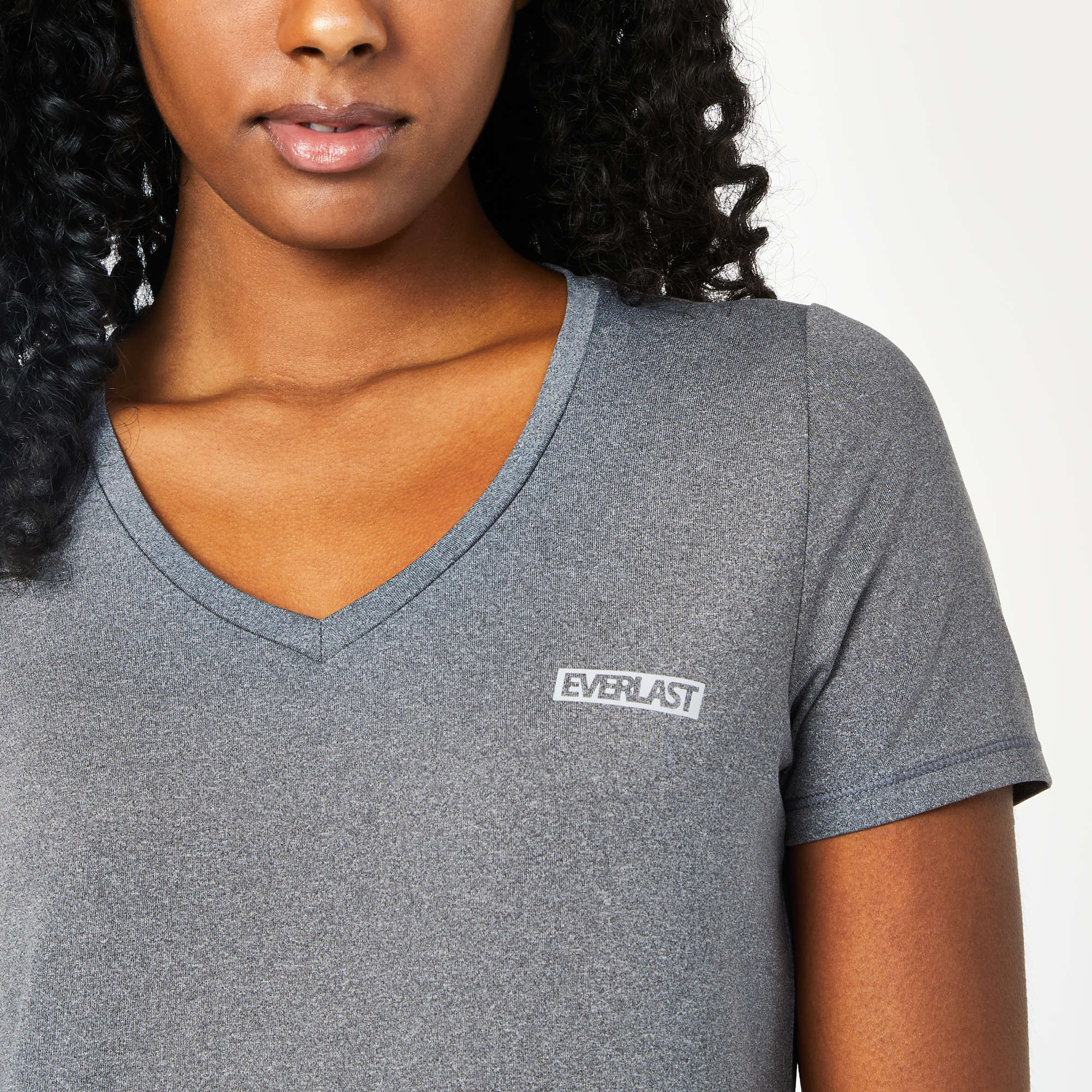 Women's V-Neck Mesh Tee - Image 3