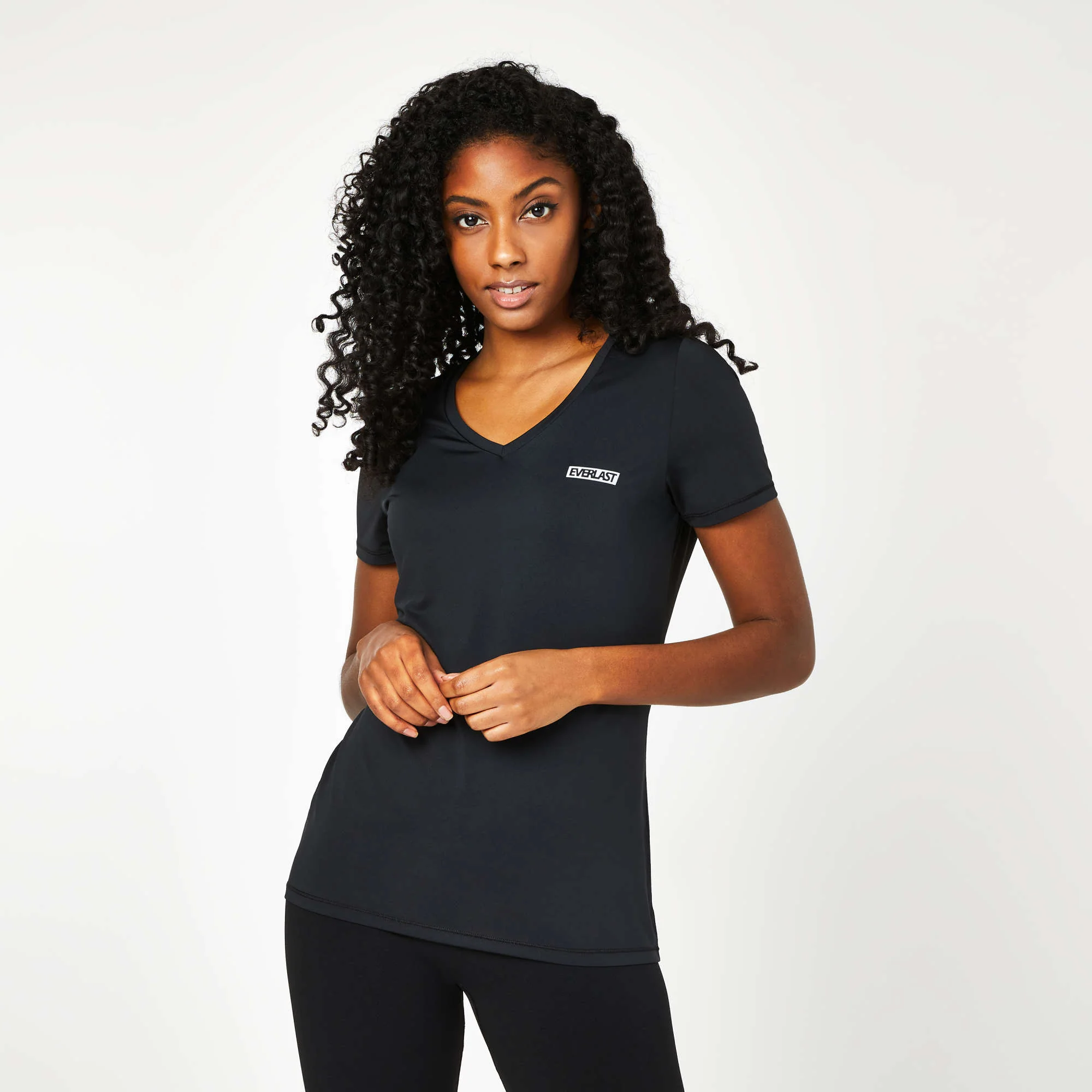Women's V-Neck Mesh Tee - Image 4