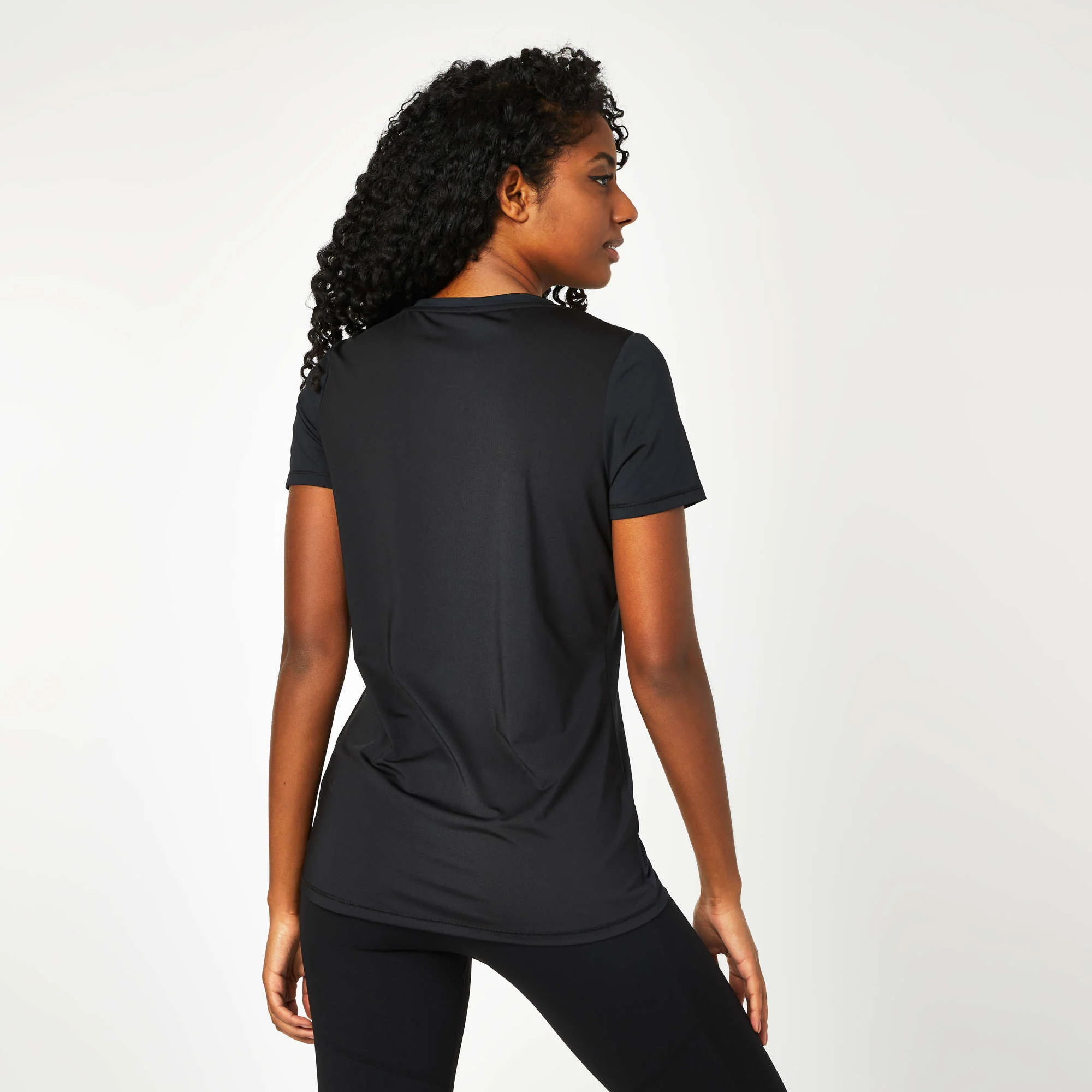 Women's V-Neck Mesh Tee - Image 5